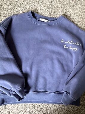 Altar’d State “Do what makes you happy” sweatshirt blue
